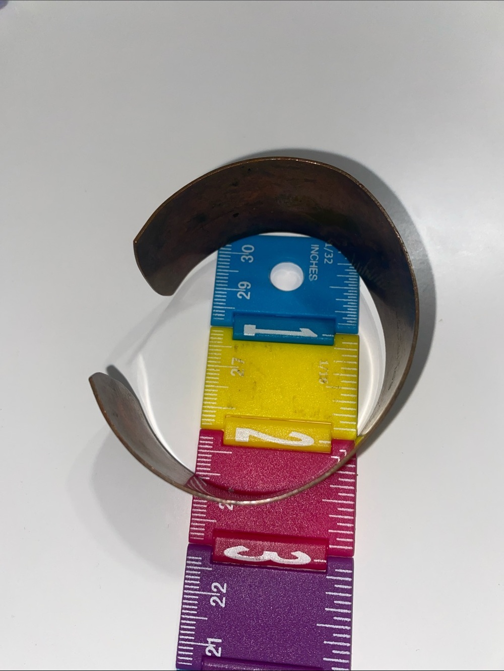 Wide Copper Cuff Bracelet - Rustic Patina - Picture 3 of 3